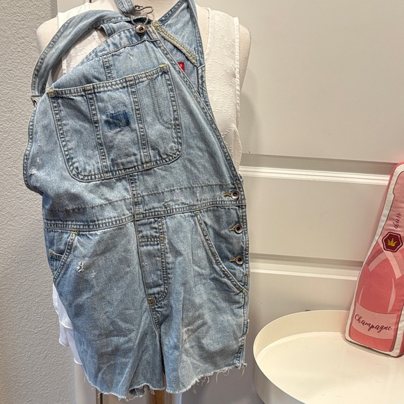 Old Navy Denim Overall Shorts *no tags* - Picture 1 of 9